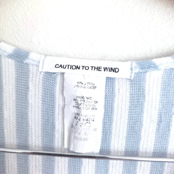 Striped Blue Button-Down Dress - Picture 8 of 9